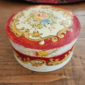 Vintage Japan Paper Mache Floral Coaster Set